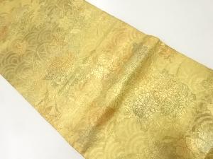 アンティーク　秋草模様織り出し袋帯(材料)